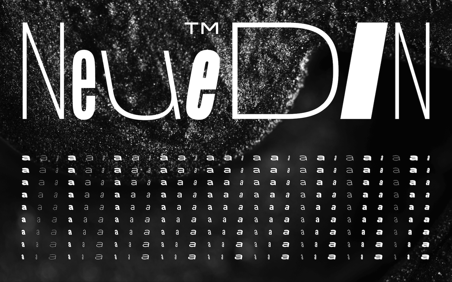 Die neuen kursiven Schnitte der Schrift DIN in allen Stärken und Breiten