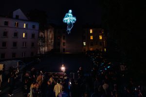 3D-Installation mit Hologramm in Hamburg