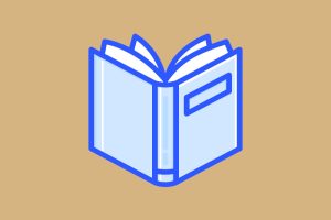 Buch Icon auf sandfarbenem Hintergrund