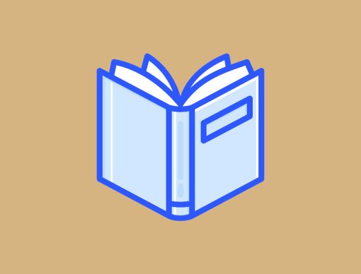 Buch Icon auf sandfarbenem Hintergrund