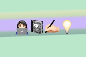 Emojis vor einem farbigen Hintergrund