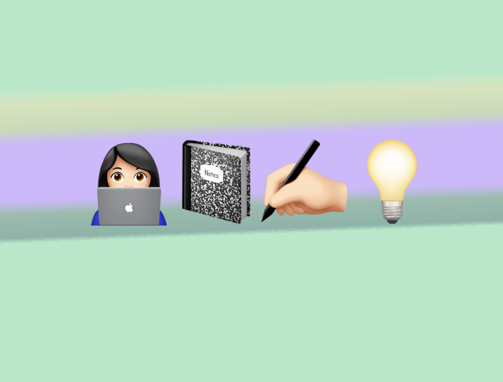 Emojis vor einem farbigen Hintergrund 