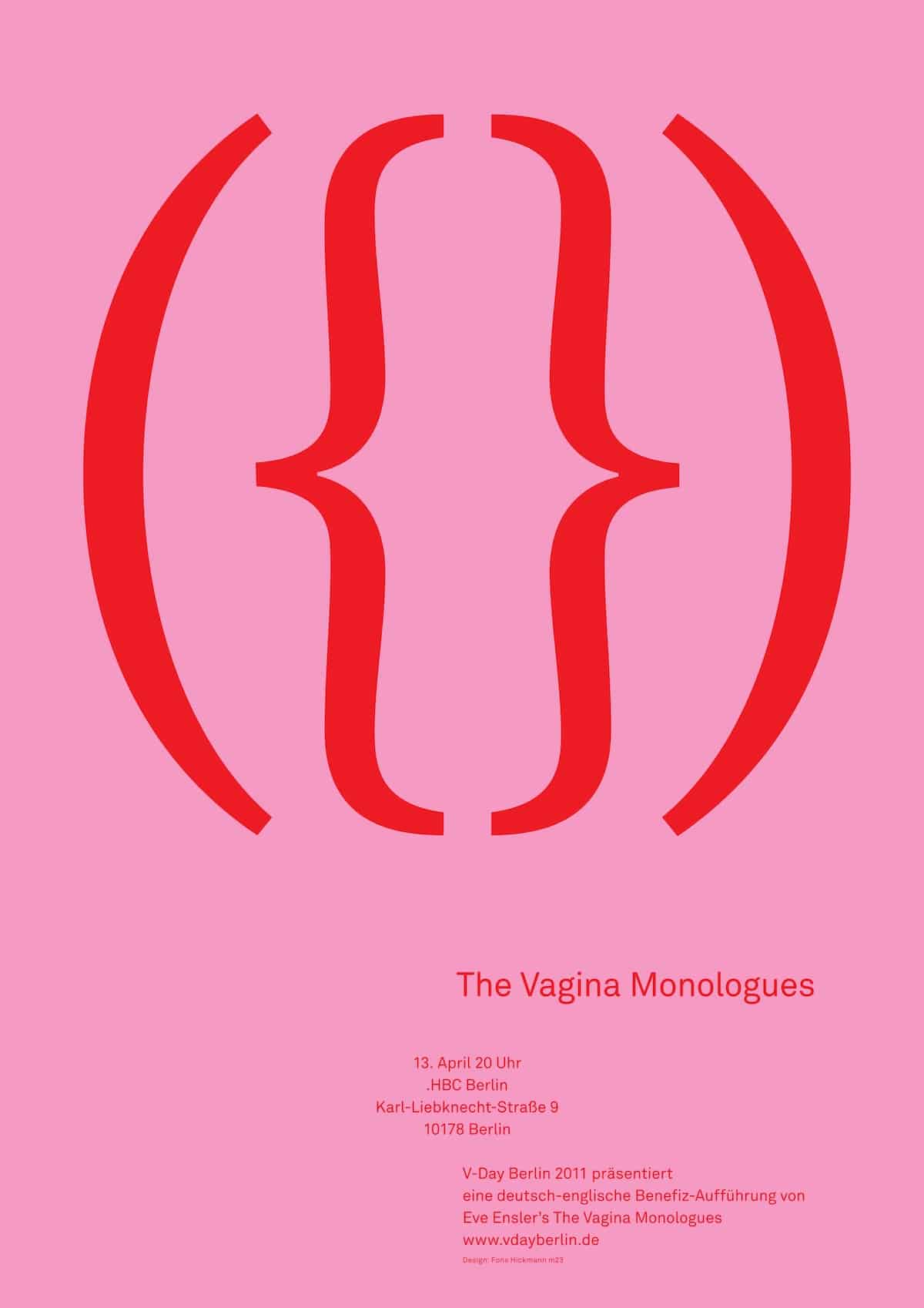 Fons Hickmann, The Vagina Monologues, V-Day Berlin, 2011, Siebdruck © Fons Hickmann