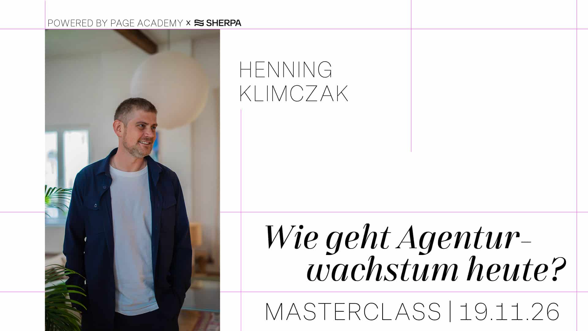 MAsterclass mit Henning Klimczak zum Thema Agenturwachstum